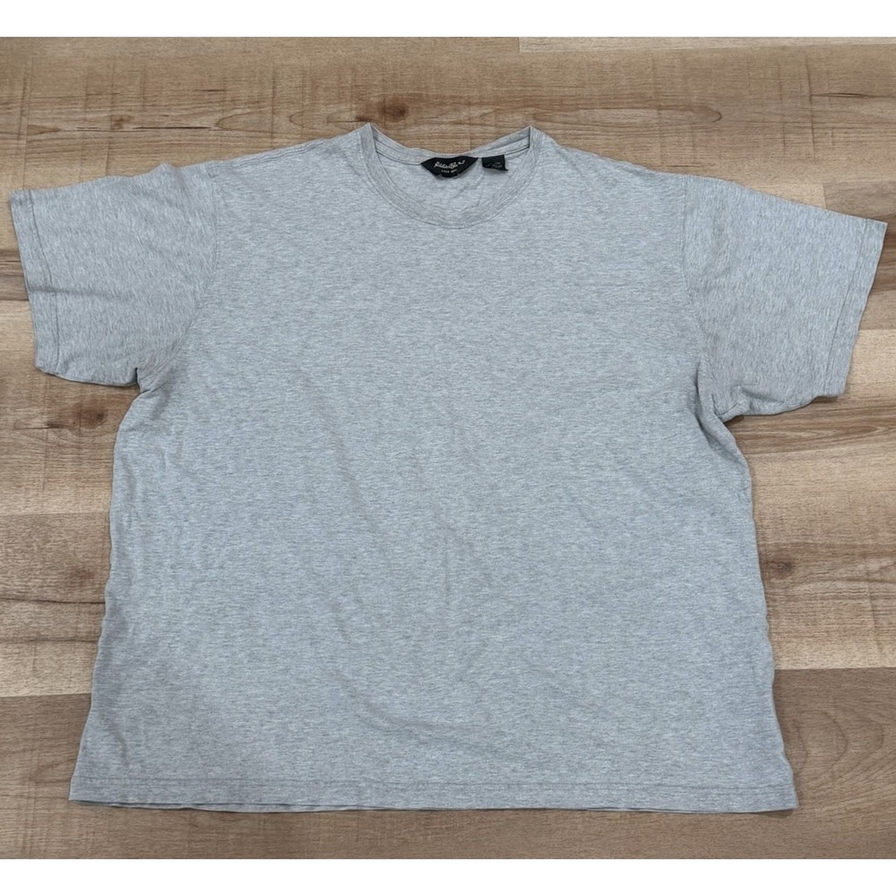Eddie Bauer Men's XXL T-Shirt Heather Gray 100% Cotton Short Sleeve Crewneck